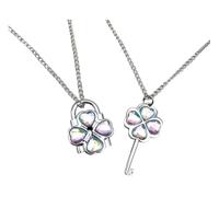 KREATIONS Anime Shugo Chara Hinamori Amu Cosplay Dumpty Key Humpty Lock Colgante Collar, Klein, Metal no precioso, No es una piedra preciosa