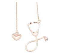 KREATIONS Collar colorido del corazón del estetoscopio de la enfermera, Klein, Metal no precioso, No es una piedra preciosa