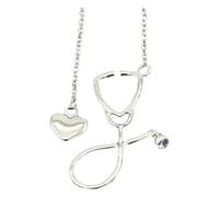 KREATIONS Collar colorido del corazón del estetoscopio de la enfermera, Klein, Metal no precioso, No es una piedra preciosa