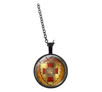 KREATIONS Collar con medallón de la Orden Templaria, Klein, Metal no precioso, No es una piedra preciosa
