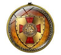 KREATIONS Collar con medallón de la Orden Templaria, Klein, Metal no precioso, No es una piedra preciosa