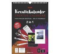 Kreativ-Kalender A4 - 2 in 1: schwarz und weiss 2026 - 21 x 29,7 - Foto, Malen, Basteln - datiert - Kreativkalender - Foto-Kalender - Alpha Edition: Do it yourself calendar