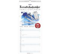 Kreativ-Kalender Familienplaner 2026 - 5 Spalten - 19,5x45 cmFoto, Malen, Basteln - datiert - Kreativkalender - Foto-Kalender - Familienkalender - ... - Alpha Edition: Do it yourself familyplanner