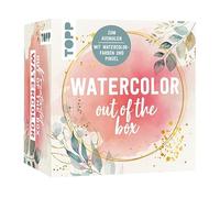 Kreativität out of the Box: Watercolor: Anleitungsheft, 30 Ausmalkarten, 2 Farbkarten und 1 Pinsel