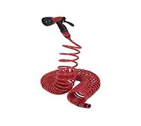 Kreator® espiral Manguera de jardín 15 metros + pistola mano de ducha Manguera en espiral