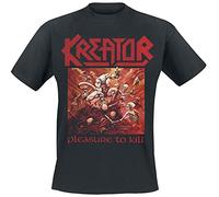 Kreator Pleasure To Kill Hombre Camiseta Negro S 100% algodón Regular