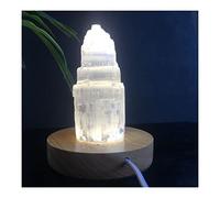 KRECS Lámpara de Torre de selenita Natural de 6-20 cm Cristal de Cuarzo Decoración for el hogar Feng Shui Decoración de Piedras Preciosas Decoraci (Size : 10cm)