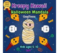 Kreepy Kawaii Halloween Mandala Coloring Book for Kids Ages 5-10: 25 Spooky Cute Designs: Perfect 6x6 Inch Party Favors for Halloween Fun, Classroom Activities & Goodie Bags