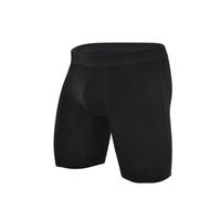 Kreeqe Calzoncillos tipo bóxer de algodón elástico transpirable para hombre, diseño antirozaduras, moldea el cuerpo, soporte atlético, comodidad, San Valentín, Kj1001-negro, Medium