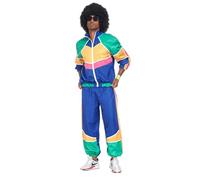 Kreeqe Disfraz de discoteca hippie retro vibrante de cultura pop, traje de Halloween de última hora, ropa deportiva, opciones unisex (5584-1, L)