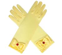 Kreeqe Elegante disfraz de princesa, guantes de escenario, accesorios para adolescentes, adultos, varios colores, Dorado, Medium