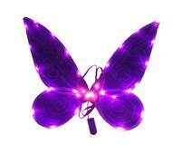 Kreeqe Encantador juego de varita mágica de alas de hada de mariposa para 16 adolescentes y adultos, disfraz de cosplay, actuaciones de fiesta de Navidad (rosa, M)