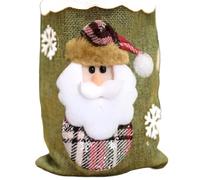 Kreeqe Fundas festivas para botellas de vino, champán, Papá Noel, muñeco de nieve, reno, decoración de mesa de Navidad (The-old-man-is-wra, M)