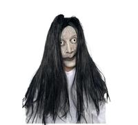 Kreeqe Haunting - Pasamontañas de látex de bruja, pirata, para Halloween, parejas, fiestas de disfraces de miedo (bruja negra, M)