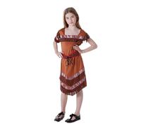 Kreeqe Llamativo disfraz de nativo americano de último minuto para adultos, disfraz de guerrero indio vibrante y fácil para fiesta de Halloween (niño-mujer-jefe, L)