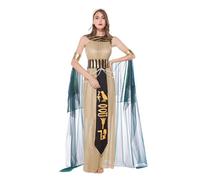 Kreeqe Magnífico disfraz de diosa griega de faraón de Cleopatra, disfraz de Halloween, disfraz de última hora para mujer (mujer, XL)