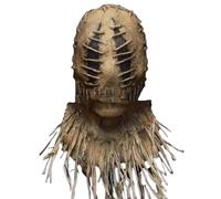 Kreeqe Máscara de espantapájaros realista de látex para Halloween, atracciones terroríficas, paseos en coche de heno (A,M)