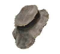 Kreeqe Máscara facial de espantapájaros realista de látex para Halloween, atracciones terroríficas, paseos en coche de heno para adultos (sombrero, M)