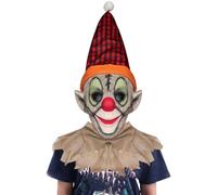 Kreeqe Máscara facial de espantapájaros realista de látex para Halloween, atracciones terroríficas, paseos en coche de heno (E, M)