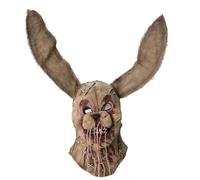 Kreeqe Máscara facial de espantapájaros realista de látex para Halloween, atracciones terroríficas, paseos en coche de heno (01,M)