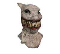 Kreeqe Máscara facial de espantapájaros realista de látex para Halloween, atracciones terroríficas, paseos en coche de heno para adultos (I,M)