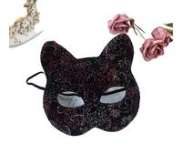 Kreeqe Máscaras encantadoras de animales para Halloween, estilo Kitsune, para adultos, fiestas de disfraces, eventos, teatro, juego de rol (A,M)