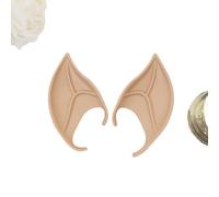 Kreeqe Orejas de elfo ajustables y realistas de dibujos animados para adultos, Halloween, Navidad, fiesta, disfraces, accesorios unisex (marrón-corto, M)