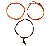 Kreeqe Pulsera espeluznante de la amistad de Halloween de estilo coreano con piel sintética, calabaza, murciélago, fantasma, araña, colgante para fiesta de adultos, M, Cristal, No es una piedra