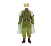 Kreeqe Vibrante disfraz completo de príncipe rana incluye parte superior y pantalones, capa para zapatos, corona para adolescentes y adultos, disfraz de Halloween (paquete de 6, M)