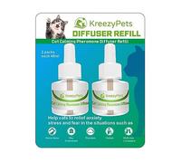 KreezyPets Recarga difusor calmante para gatos, paquete de 2, feromonas calmantes que ayudan a los gatos a relajarse y aliviar la ansiedad, duran 60 días