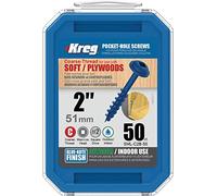 Kreg - 50 tornillos Blue-Kote - 8 x 51 mm - Rosca gruesa - Maxi-Loc cuadrado