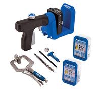 Kreg KPHJ520PRO - Plantilla de Agujero de Bolsillo Kreg Duradera, fácil sujeción y Ajuste, Incluye Mango Giratorio de 360 Grados, con Tornillos de Agujero de Bolsillo, para Materiales de 1/2 a 1 1/2