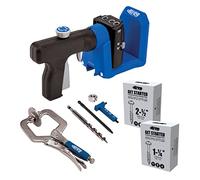 Kreg KPHJ520PRO - Plantilla de Agujero de Bolsillo Kreg Duradera, fácil sujeción y Ajuste, Incluye Mango Giratorio de 360 Grados, con Tornillos de Agujero de Bolsillo, para Materiales de 1/2 a 1 1/2