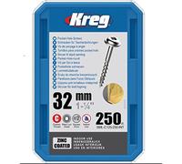 KREG KRE00055 - Tornillo de zinc (32 mm, con rosca, 250 tornillos), SML-C125-250-INT