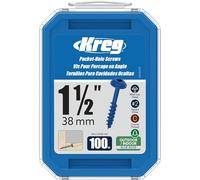 Kreg SML-C150B-100 Blue-Kote WR - Tornillos de bolsillo (1 1/2 pulgada, 100 unidades)