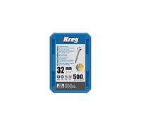KREG - Tornillos de zinc para agujero de bolsillo, 32 mm, #6, rosca fina, cabeza de sartén, 500 unidades