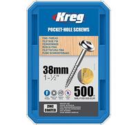 KREG - Tornillos de zinc para agujero de bolsillo (38 mm, #7, rosca fina, maxi-Loc™, 500 unidades)