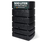 Kreher XXL tonelada de agua Tower Stone con llave de agua. Magnífica apariencia de piedra en antracita/gris, volumen de uso de 500 litros. Dimensiones (An x F x Al): 77,5 x 58,3 x 130 cm (Antracita)