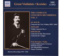 Kreisler,Fritz - Fritz Kreisler - Intégrale Des Concertos /Vol.3