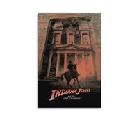 Krem Póster de Indiana Jones y la última cruzada, lienzo de regalo para amigos, dormitorio, sala de estar, estética moderna, 30 x 45 cm, estilo sin marco