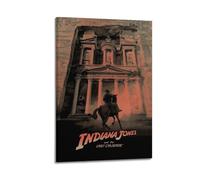Krem Póster de Indiana Jones y la última cruzada, lienzo para regalo para amigos, dormitorio, sala de estar, decoración moderna y estética, 40 x 60 cm, estilo marco