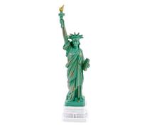 Kremers Schatzkiste Estatua de la Libertad Figura decorativa 22 cm verde poliresina pintada a mano I Estatua de la Libertad Escultura en miniatura 22 x 5,5 x 5 cm I Interior Decoración Figura Nueva