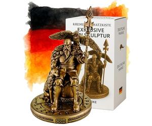 Kremers Schatzkiste Odin - Figura de alabastro de mitología nórdica (24 cm), color bronce
