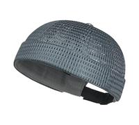 Krempenloser Mesh Hut Verstellbar - Atmungsaktive Leichte Skull Cap | Polyester Belüftete Sommermütze | Bequemer Outdoor Hut Für Camping Angeln Wandern Reisen Head Protection Summer Gear, Dark Gray