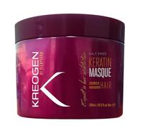 Kreogen Máscara de queratina para cabello teñido, 500 ml, con proteínas de seda y aceite de argán, protección de color, reparación profunda