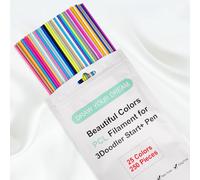 Kretrum 25 Colores Filamento PCL Compatible con 3Doodler Start+ Pen, 2,5 mm 10 Piezas por Color Total 250 Piezas, PCL Filamento Solo para 3D Doodler Start+ Pen