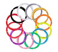 Kretrum Filamento para bolígrafo 3D, 18 colores, PLA 1,75 mm, con impresión 3D, compatible con MYNT3D SCRIB3D, NOT Fit, Filapen de cualquier color, 3 m total