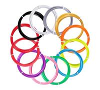 Kretrum Recambios de filamento para bolígrafo 3D, 12 colores, filamento PLA de 1.75 mm de cada color, 3M PLA repuestos compatibles con MYNT3D SCRIB3D PIKA3D, la mayoría de bolígrafos 3D, no es