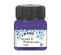KREUL 16211-Vidrio Violeta, en Bote, Pintura Transparente al Agua para Vidrio y Porcelana, de Secado rápido, cristalina, Color Purple, 20 ml (16211)