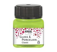 KREUL 16221 - Vidrio y porcelana Classic may green, en bote de 20 ml, pintura brillante al agua para vidrio y porcelana, de secado rápido, opaca